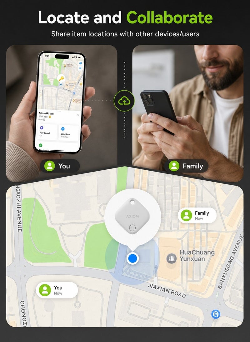 AXIOM Smart Tracker Tag for Keys, Wallet, Bags & Luggage | Wireless Anti-Lost Item Finder | Compatible with iOS & Android | Long Battery Life - Image 3