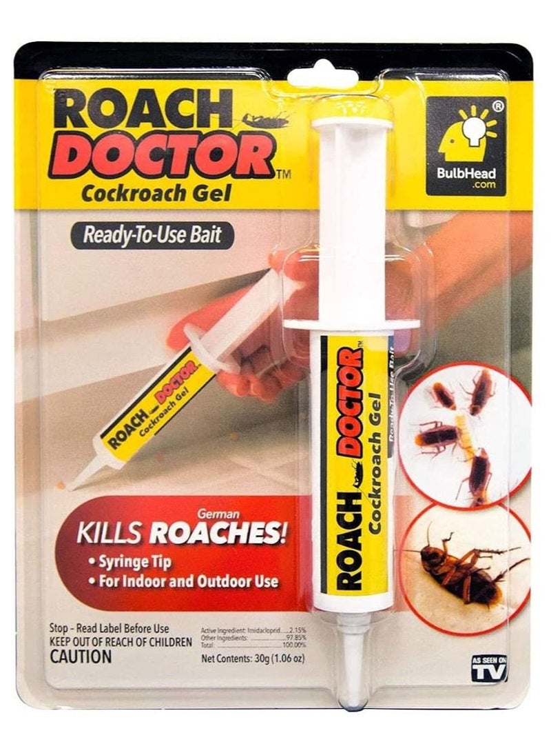 Roach Doctor Cockroach Gel Ready-to-Use Cockroach Gel Bait – Outdoor & Indoor Roach Killer - Image 1