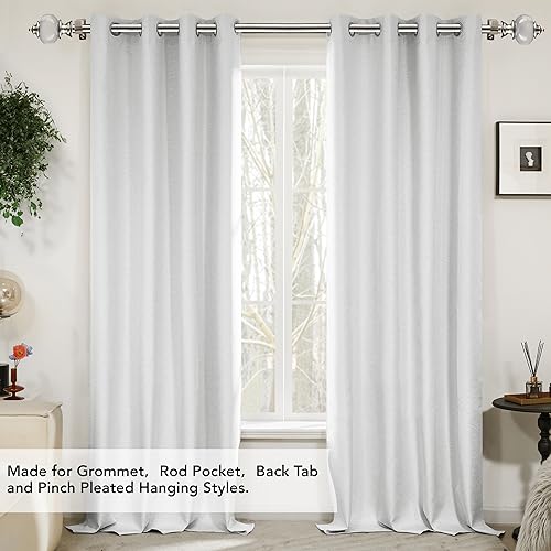 Deconovo Adjustable Curtain Rod for Windows 34 Inch Diameter Heavy Duty Window Rod with Decorative Finials and Installation Hardware 4884 Nickel 1 Pack - Image 3