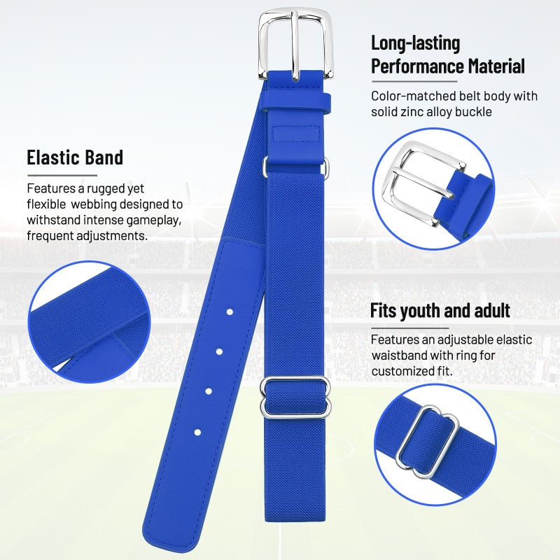Ninsone Baseball Socks and Belt Combo Set for Youth Boys Girls Adult, Softball Tball Belt Socks with Elastic Belts - Image 4