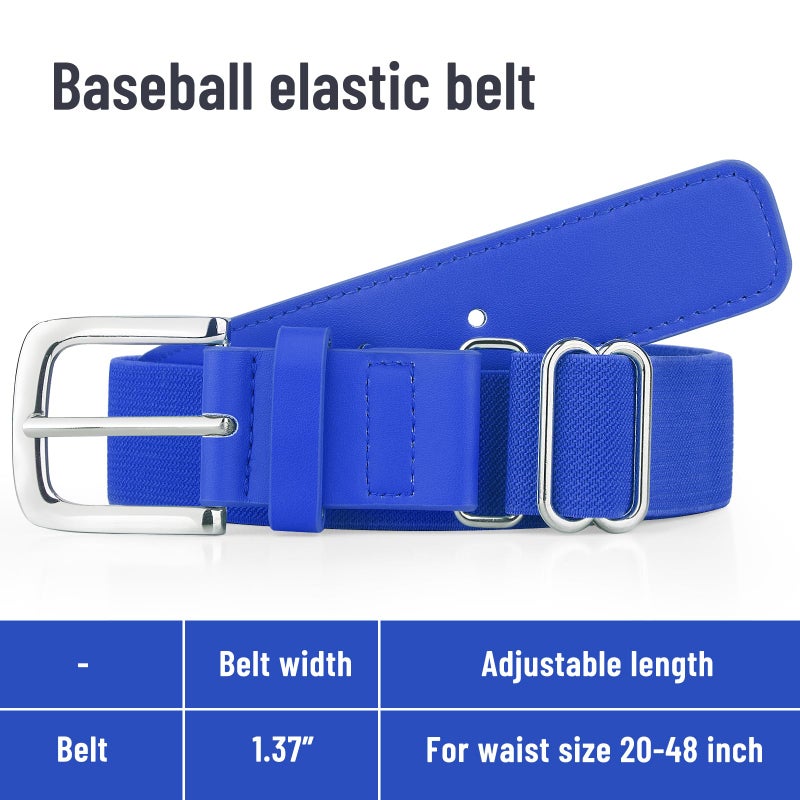 Ninsone Baseball Socks and Belt Combo Set for Youth Boys Girls Adult, Softball Tball Belt Socks with Elastic Belts - Image 2