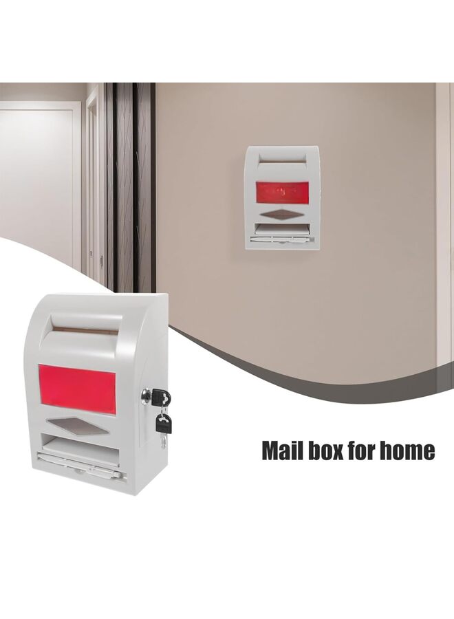 Suggestion Box, Suggestion Box with Lock and Suggestion Cards, Metal Wall Mounted Ballot Box, Donation and Collection Key Drop Box, for Fundraising, Tip Drop Box - Image 4