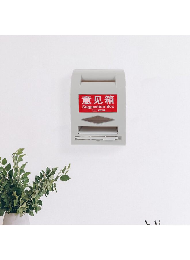 Suggestion Box, Suggestion Box with Lock and Suggestion Cards, Metal Wall Mounted Ballot Box, Donation and Collection Key Drop Box, for Fundraising, Tip Drop Box - Image 5