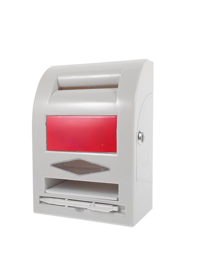 Suggestion Box, Suggestion Box with Lock and Suggestion Cards, Metal Wall Mounted Ballot Box, Donation and Collection Key Drop Box, for Fundraising, Tip Drop Box - Image 1