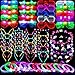 ADXCO 60 Pieces Glow in the Dark Party Supplies Neon Party Favor LED Light Up Party Favors with Flashing Glasses Flower Headband Crown Bracelets Rabbit Cat Ear Headband for Neon Party - Image 3