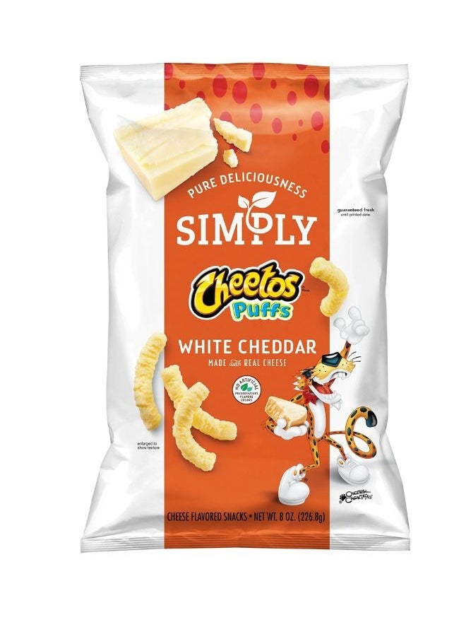 Cheetos Simply Crunchy White Cheddar Cheese Puffs (US Import) 