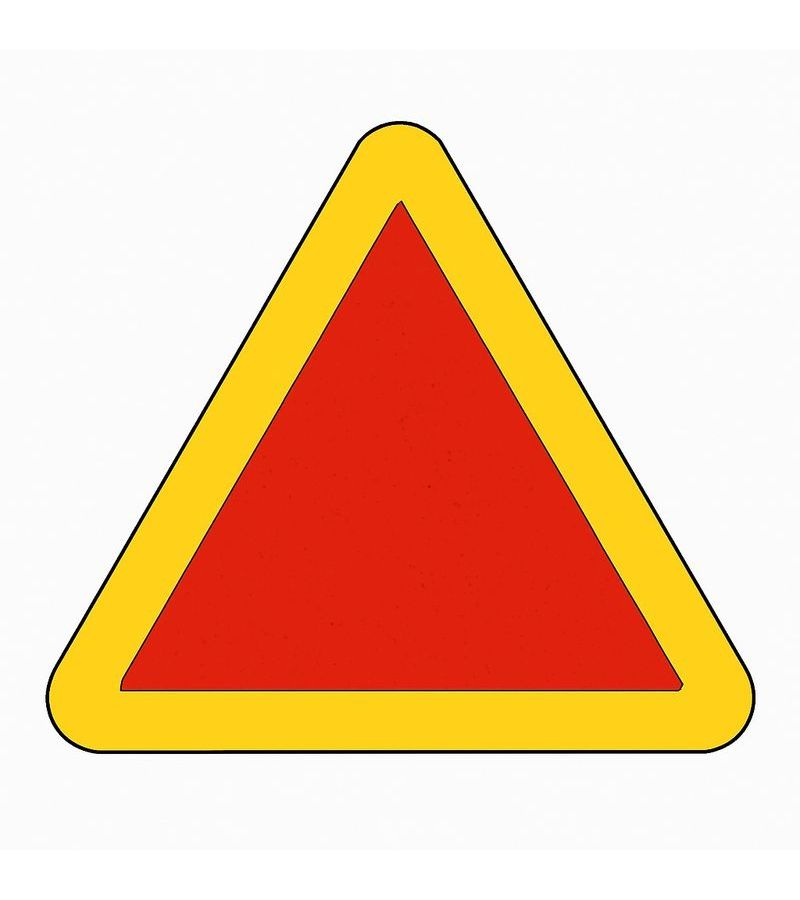 Waterproof Car Warning Sign Decal Triangular Safety Sticker Yellow Red Self Adhesive - Image 1