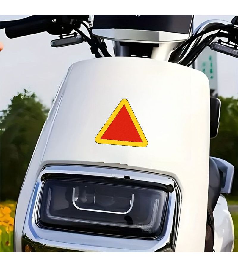 Waterproof Car Warning Sign Decal Triangular Safety Sticker Yellow Red Self Adhesive - Image 5