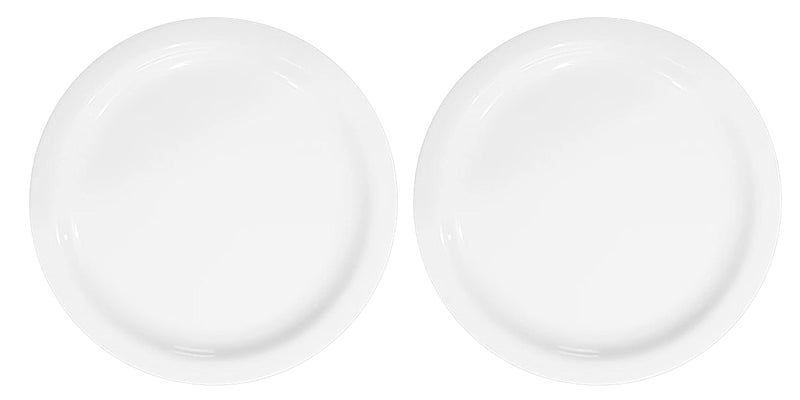 HAINE Pure Melamine Unbreakable Dinner Plate, White, (11.5 inch) (2, Greater Than 10") - Image 1