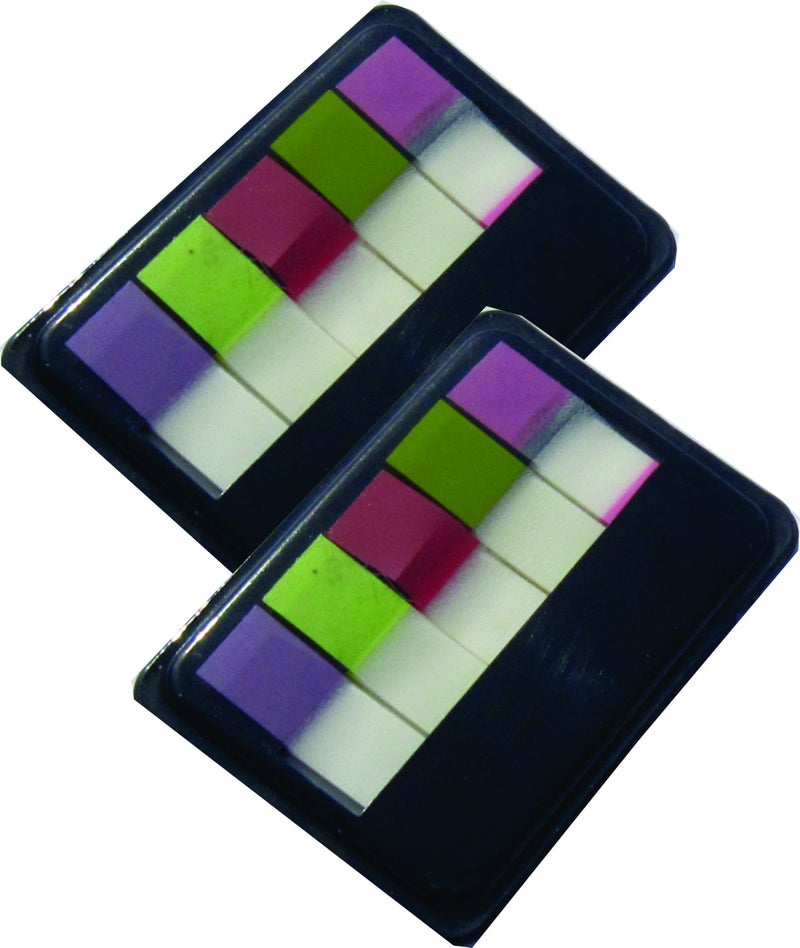 IMPRINT Pop up Flag Notes 5 neon Colours, Page Markers,Multicolor Index Flags, writable Noting and Marking Labels Pack of 200 Labels - Image 2