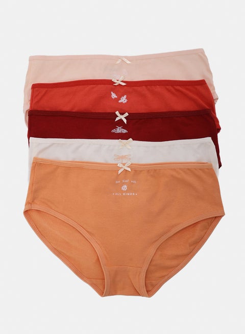 Pack of 5 Girly Brief Panties