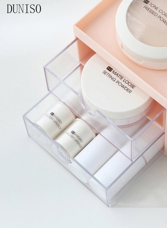 DUNISO Desktop organizer with drawer, desktop pen holder, pencil organizer, plastic cosmetics organizer, desktop organizer for school, home and office - Image 4