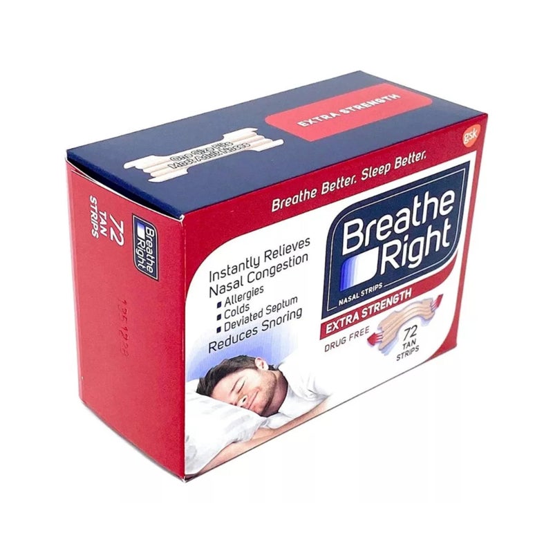 Breathe Right Extra Strength Nasal Strips, 72 Strips - Image 4