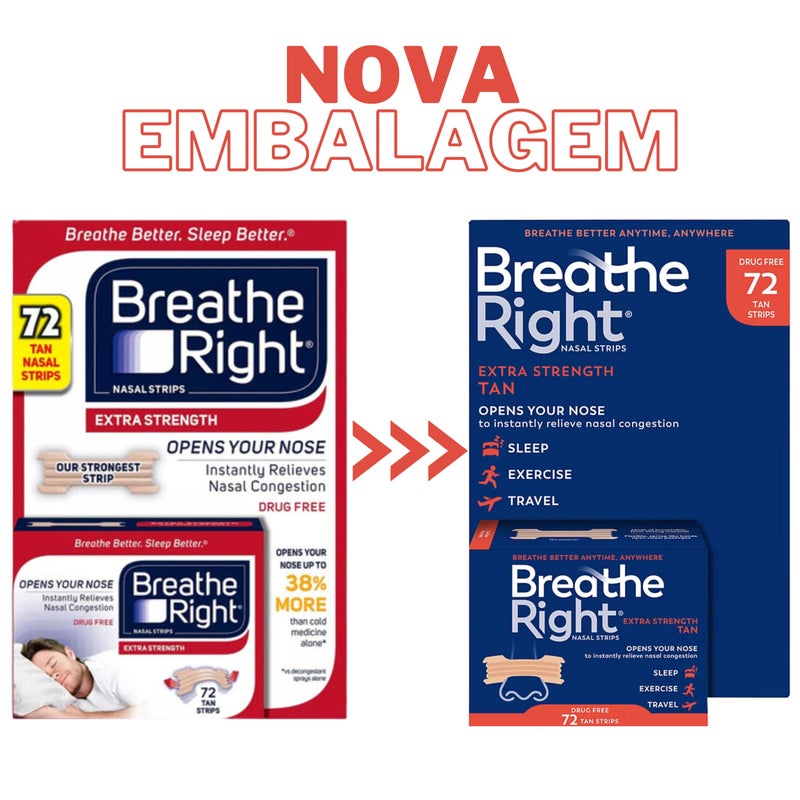Breathe Right Extra Strength Nasal Strips, 72 Strips - Image 2