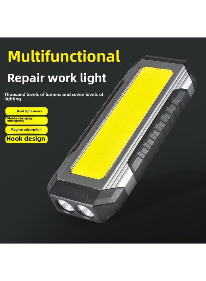 Loquat LED Work Light Auto Repair Light USB Charging Maintenance Light With Magnet Multifunctional COB Flashlight-Power:586 Magnetic Long Style → Work Light - Image 1