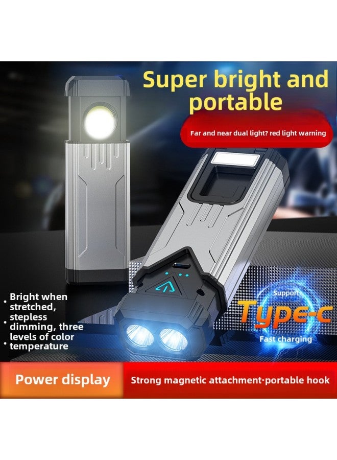 Loquat LED Work Light Auto Repair Light USB Charging Maintenance Light With Magnet Multifunctional COB Flashlight-Power:586 Magnetic Long Style → Work Light - Image 2