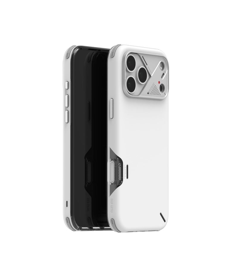 Aulumu A17 Shockproof iPhone 17 Pro Case | with Camera Control | CoolHyper | Aluminum Alloy Camera Frame | Multi-Layer Composite Protection - White - Image 1