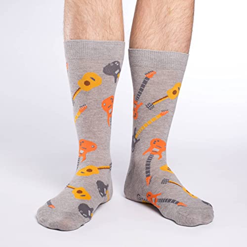 Good Luck Sock Men's Guitar Socks, Gray, Adult, Shoe Size 7-12 - Image 2