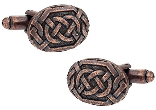 Cuff-Daddy Irish Celtic Cufflinks in Bronze-Tone with Presentation Gift Box | Perfect for an Irish Wedding Groomsmen Gift Idea - Image 1