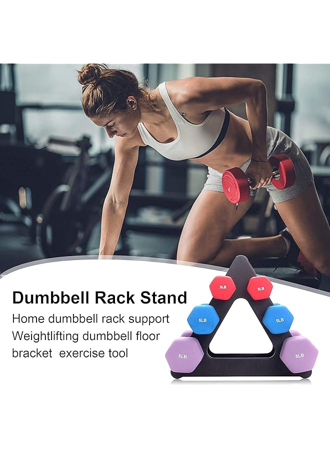 صورة العلامه حامل دمبل مدمج بثلاث طبقات، حامل أوزان دمبل للتمرين المنزلي، حامل أوزان للدمبل، تمارين الجيم، اللياقة البدنية في المكتب، أقصى حمولة 30 رطلاً (بدون دمبل) - Image 3