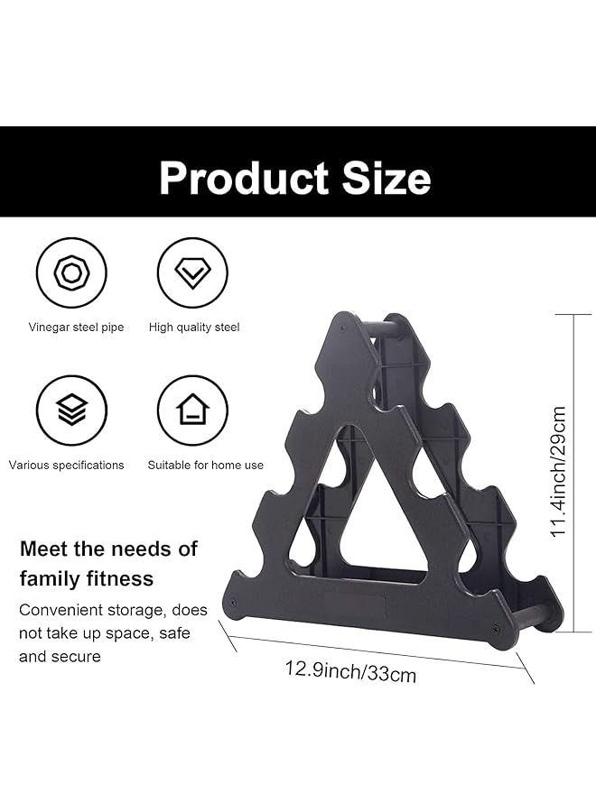 صورة العلامه حامل دمبل مدمج بثلاث طبقات، حامل أوزان دمبل للتمرين المنزلي، حامل أوزان للدمبل، تمارين الجيم، اللياقة البدنية في المكتب، أقصى حمولة 30 رطلاً (بدون دمبل) - Image 2