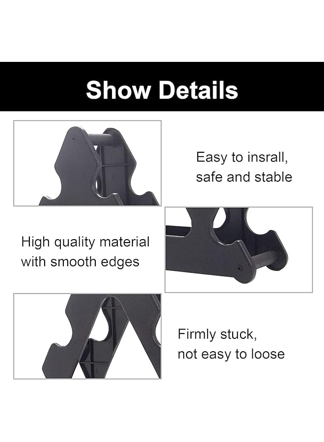 صورة العلامه حامل دمبل مدمج بثلاث طبقات، حامل أوزان دمبل للتمرين المنزلي، حامل أوزان للدمبل، تمارين الجيم، اللياقة البدنية في المكتب، أقصى حمولة 30 رطلاً (بدون دمبل) - Image 4