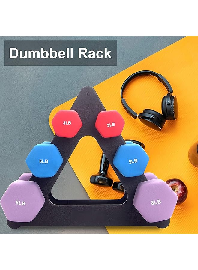 صورة العلامه حامل دمبل مدمج بثلاث طبقات، حامل أوزان دمبل للتمرين المنزلي، حامل أوزان للدمبل، تمارين الجيم، اللياقة البدنية في المكتب، أقصى حمولة 30 رطلاً (بدون دمبل) - Image 5