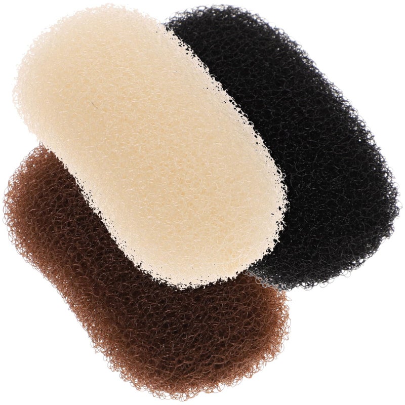 Beaupretty 3pcs Volume Bump Up Hair Sponge Inserts and Puff Cushion Clips - Hair Styling Tools for Women Girls - Image 1