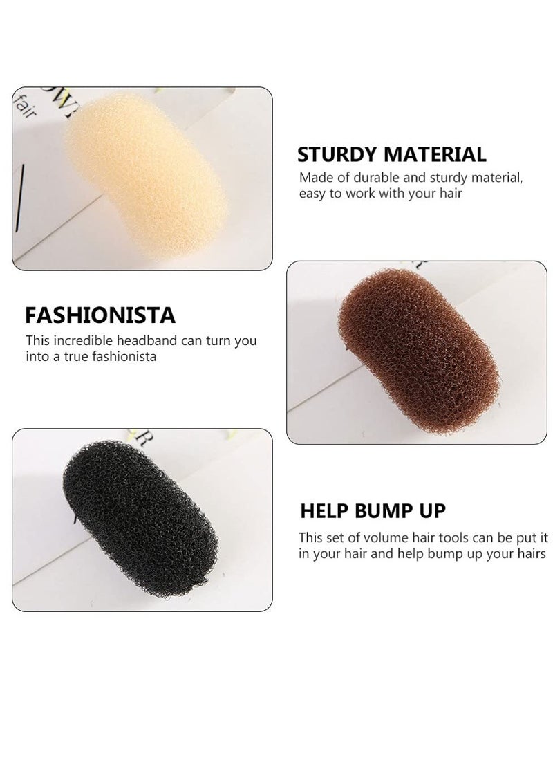 Beaupretty - Beaupretty 3pcs Volume Bump Up Hair Sponge Inserts and Puff Cushion Clips - Hair Styling Tools for Women Girls - Image 1