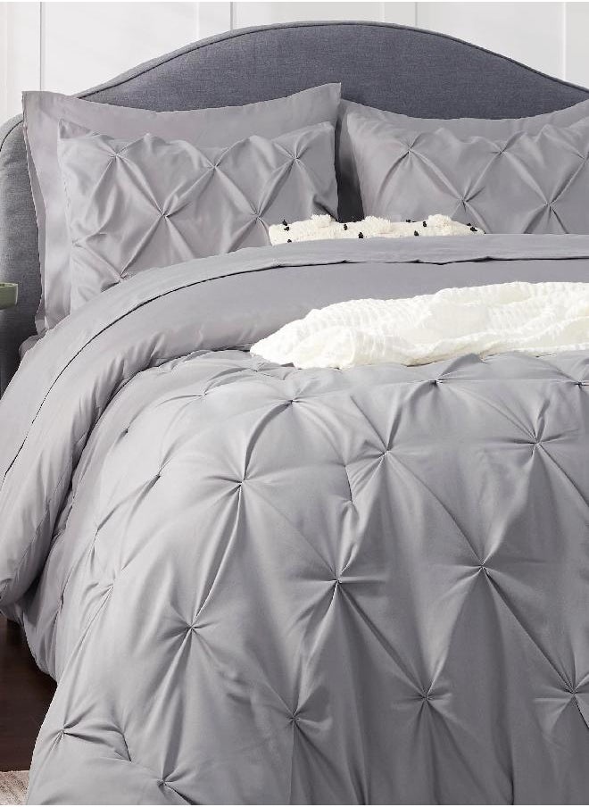 Bedsure Bedsure Full Size Comforter Sets - Bedding Sets Full 7 Pieces, Bed in a Bag Grey Bed Sets with Comforter, Sheets, Pillowcases & Shams, Adult & Kids Bedding  - Image 2