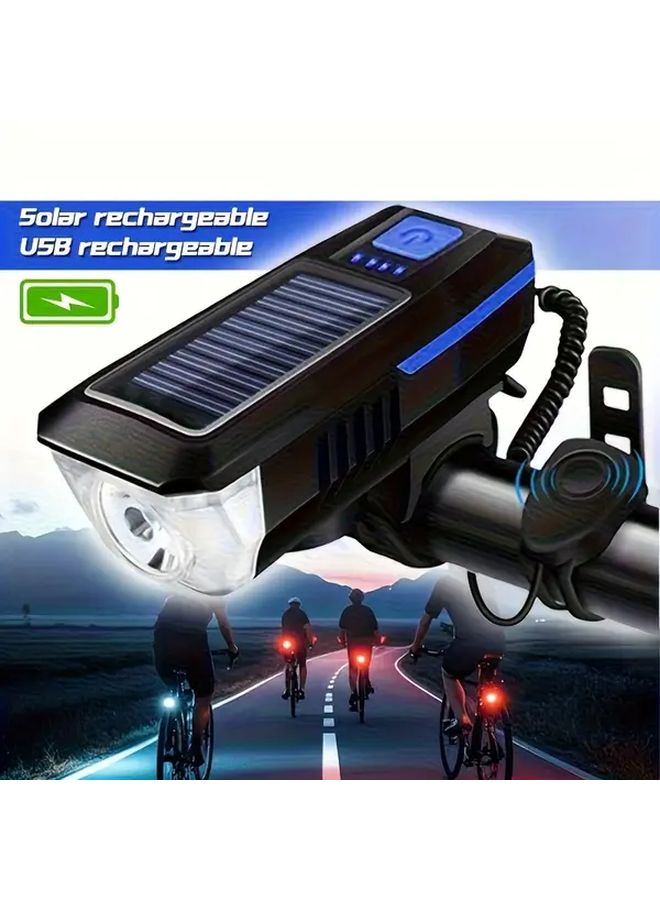 مصباح دراجة قابل لإعادة الشحن عبر USB قابل للتعتيم للطوارئ، مناسب لركوب الدراجات والتخييم في الهواء الطلق - Image 2