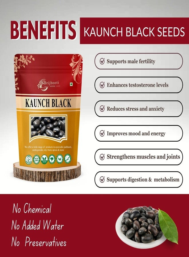 BrijBooti Black Kaunch Seeds 200 Gr - Mucuna Pruriens - Kala Koch ke Beej - Cowhage - Image 2