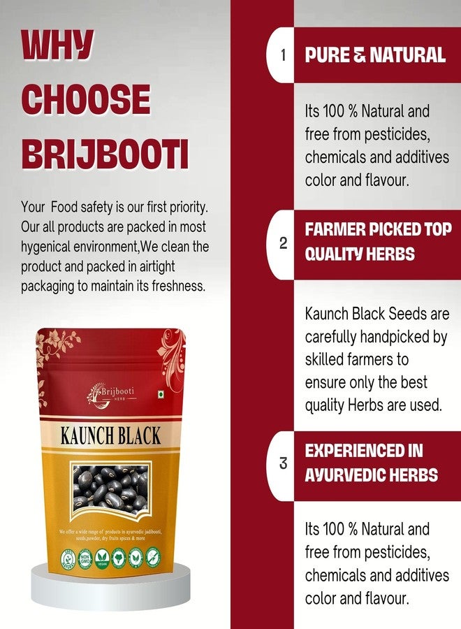 BrijBooti Black Kaunch Seeds 200 Gr - Mucuna Pruriens - Kala Koch ke Beej - Cowhage - Image 5