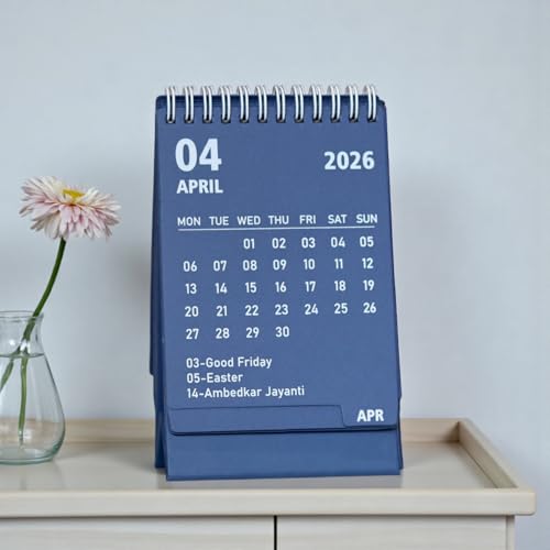INNAXA 2026 Desk Calendar | Monthly calendar | Desk planner | Notes | (Navy Blue) - Image 5