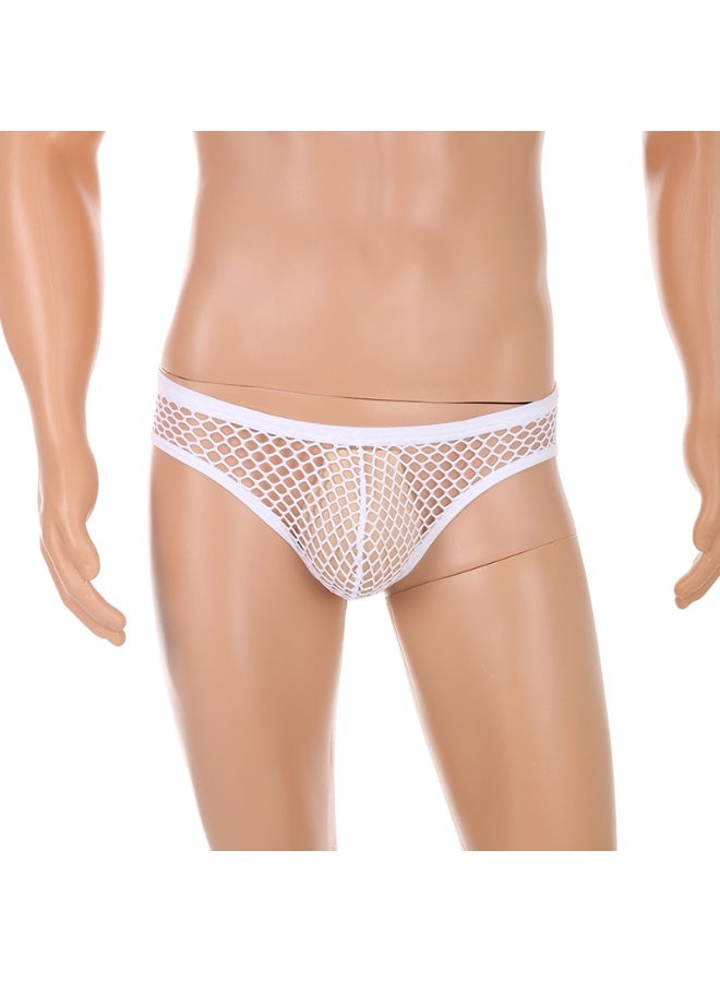 Men's Mesh Briefs, Low Rise Breathable Hollow Out Net Underpants for Daily Wear & Nightwear - Image 2