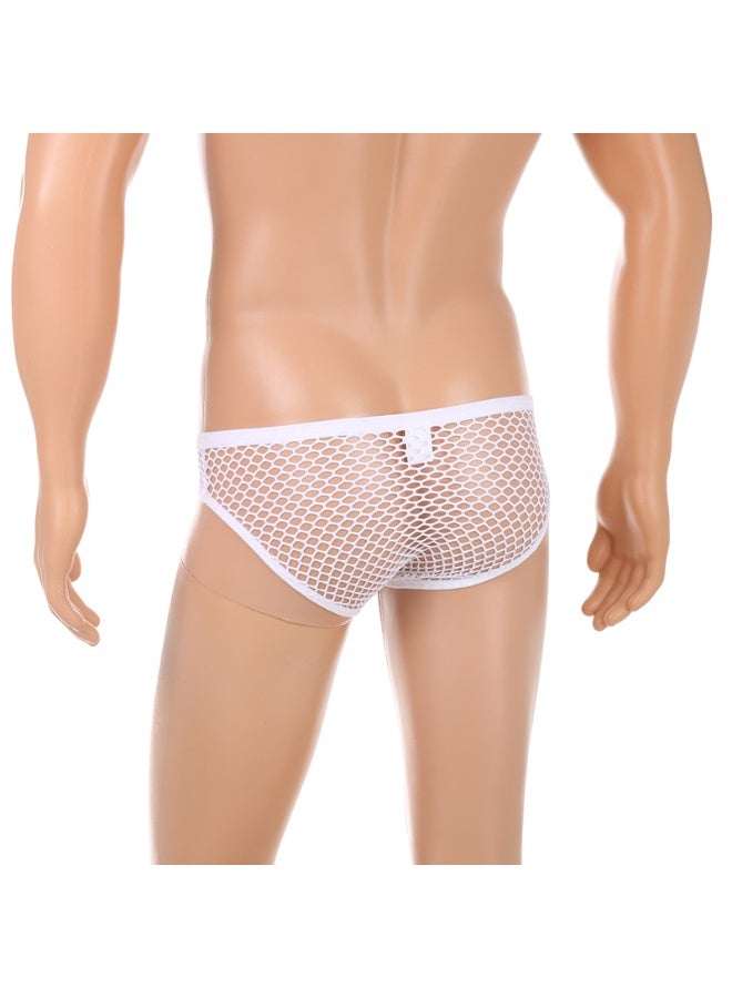 Men's Mesh Briefs, Low Rise Breathable Hollow Out Net Underpants for Daily Wear & Nightwear - Image 3