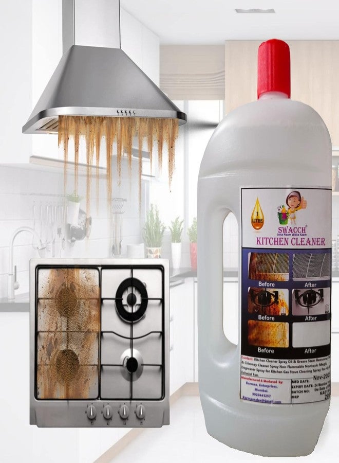 swacch Kitchen Cleaner Liquid I Chimney Cleaner, Removing Grease, Grime and Oil 1 Litre Pack of 2 - Image 2