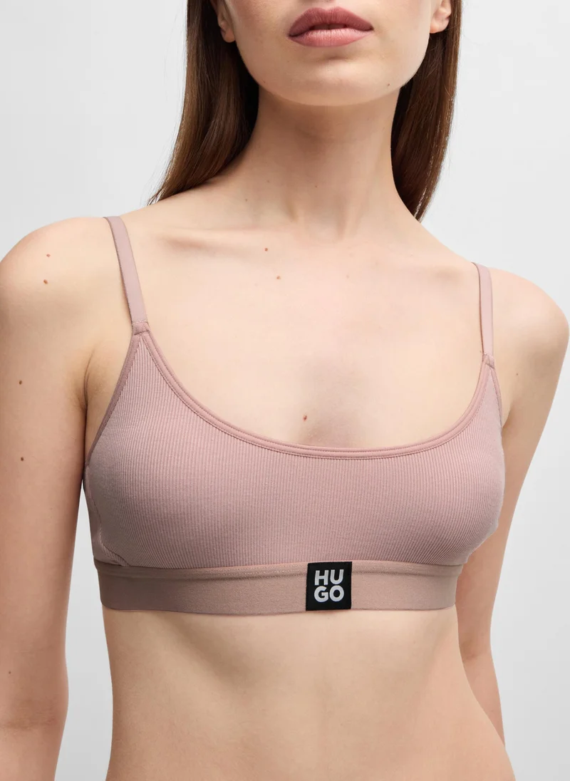 هوجو Stretch-modal bralette with logo waistband
