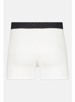 Tommy John Men 2 Pieces 8 inseam Brand Logo Boxer Briefs, White  - Image 2