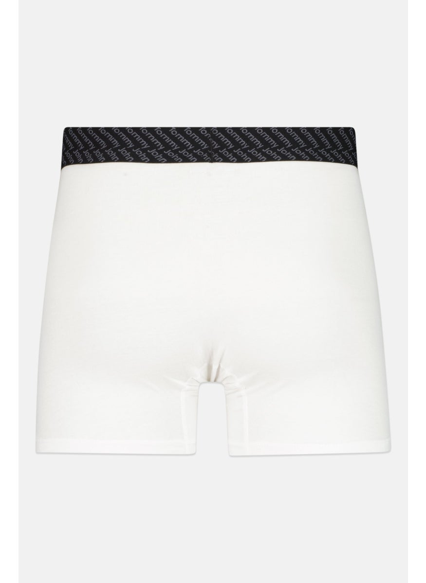Tommy John - Men 2 Pieces 8 inseam Brand Logo Boxer Briefs, White - Image 1