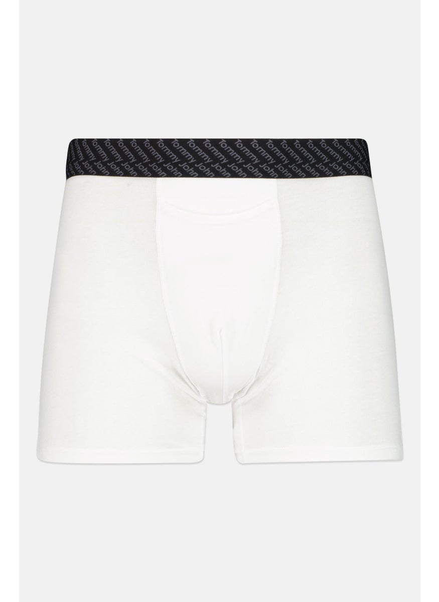 Tommy John - Men 2 Pieces 8 inseam Brand Logo Boxer Briefs, White - Image 1
