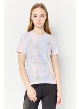 Women Slim Fit Short Sleeve Training T-Shirts, Light Peach