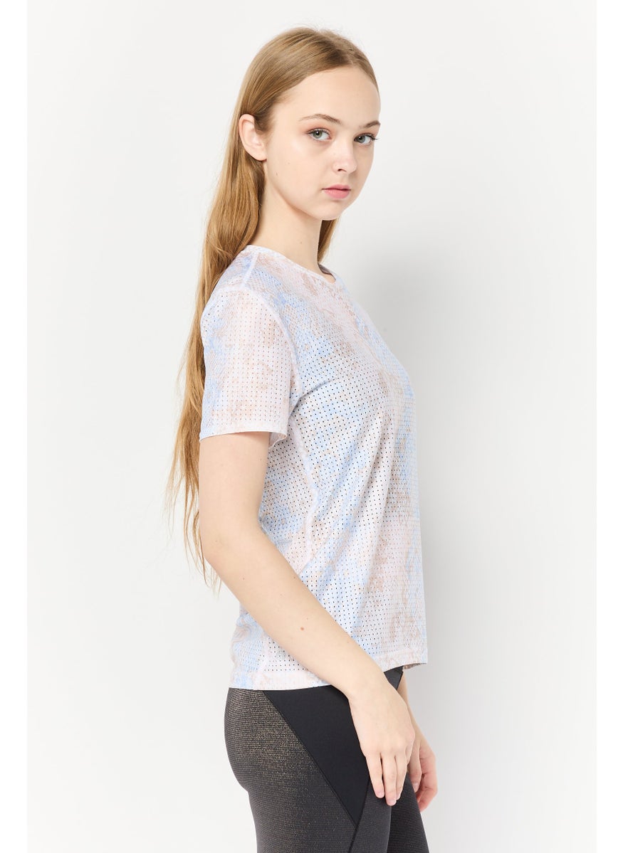 Adidas - Women Slim Fit Short Sleeve Training T-Shirts, Light Peach - Image 1