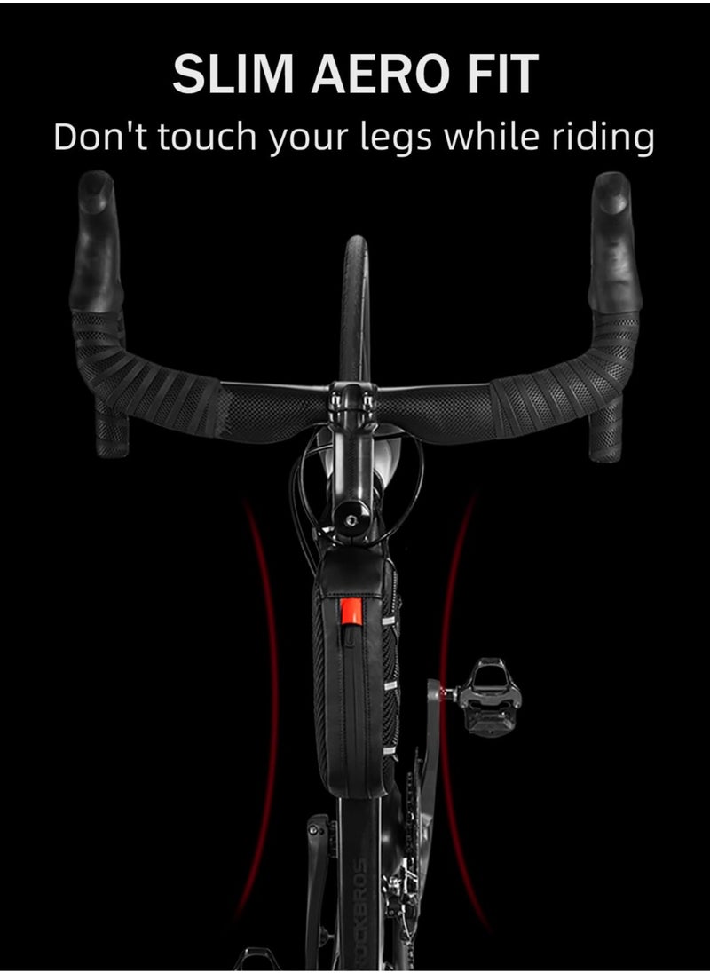 Rockbros Top Tube Bike Bag Bike Waterproof Bicycle Bag Front Frame Bag Top Tube Bag Bike Frame Pouch Compatible with iPhone Pro Max/XR/XS Max 7/8 Plus  - Image 4