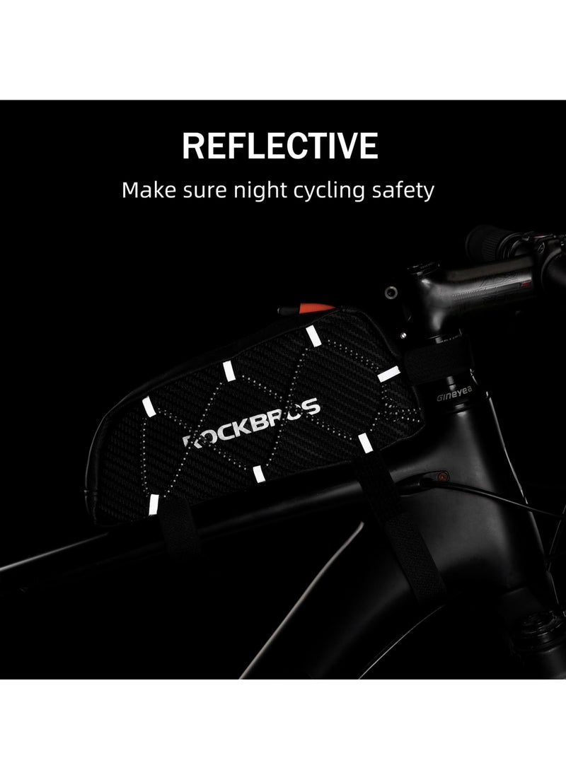 Rockbros Top Tube Bike Bag Bike Waterproof Bicycle Bag Front Frame Bag Top Tube Bag Bike Frame Pouch Compatible with iPhone Pro Max/XR/XS Max 7/8 Plus  - Image 5