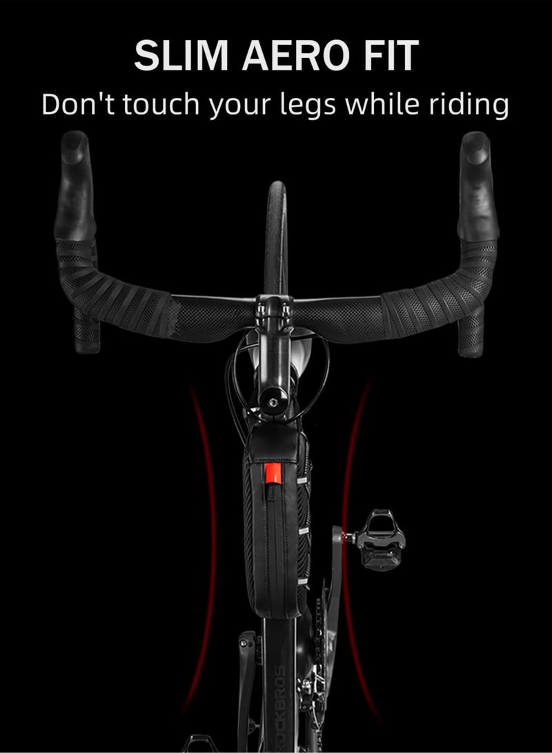 Rockbros Top Tube Bike Bag Bike Waterproof Bicycle Bag Front Frame Bag Top Tube Bag Bike Frame Pouch Compatible with iPhone Pro Max/XR/XS Max 7/8 Plus - Image 5