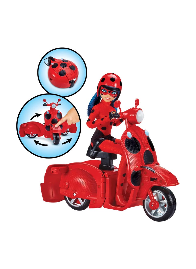 Miraculous LADYBUG SWITCH N GO SCOOTER WITH DOLL  - Image 1