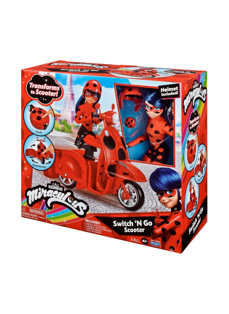 Miraculous LADYBUG SWITCH N GO SCOOTER WITH DOLL  - Image 2
