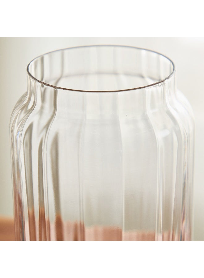 Home Box Atlanta Clear Optical Glass Vase - 14x22 cm - Image 3