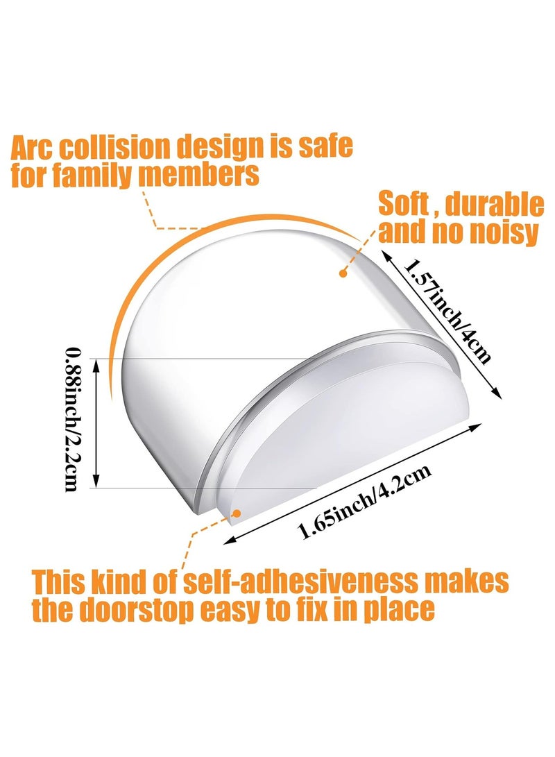 Oasisgalore Self-Adhesive Door Stopper - 4 Pack Clear Wall Protection Bumper for Home and Office, Shock Absorbent Floor Stop to Prevent Door Damage and Protect Walls - Image 3